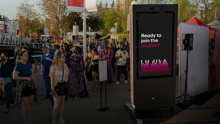Portable digital billboards featuring QR code activated gamification experiences
